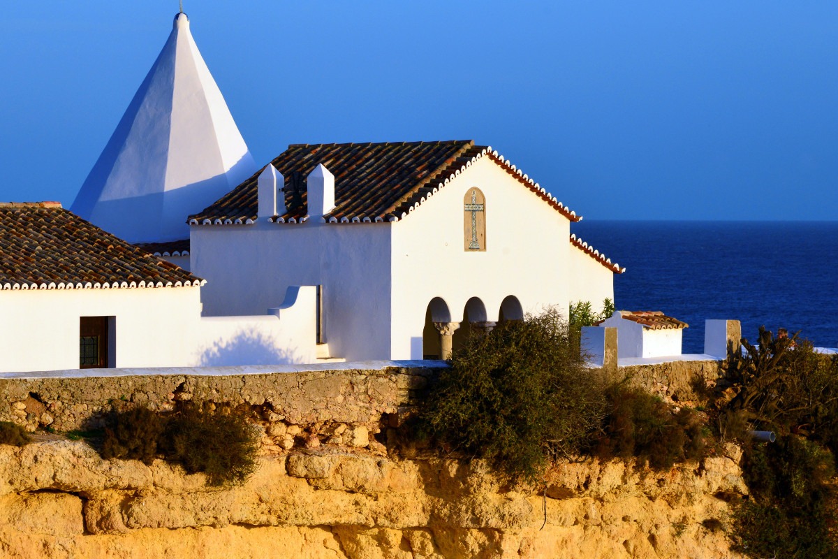 Chapel cliff beach Porches Algarve